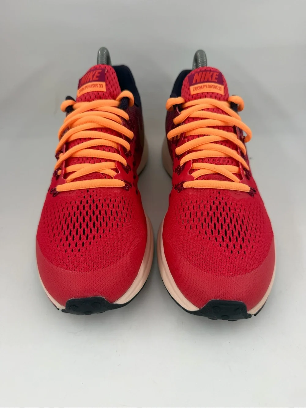 Nike Zoom Pegasus 33 -SZ 7Y- Red Orange Athletic Running Shoes